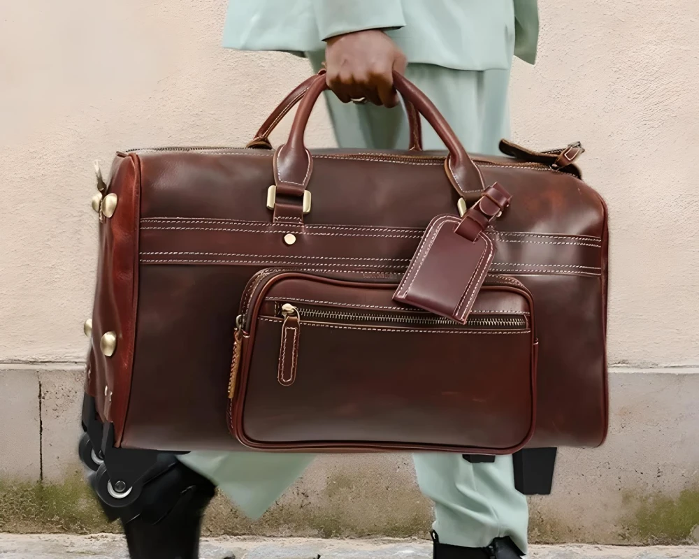 leather carry on luggage